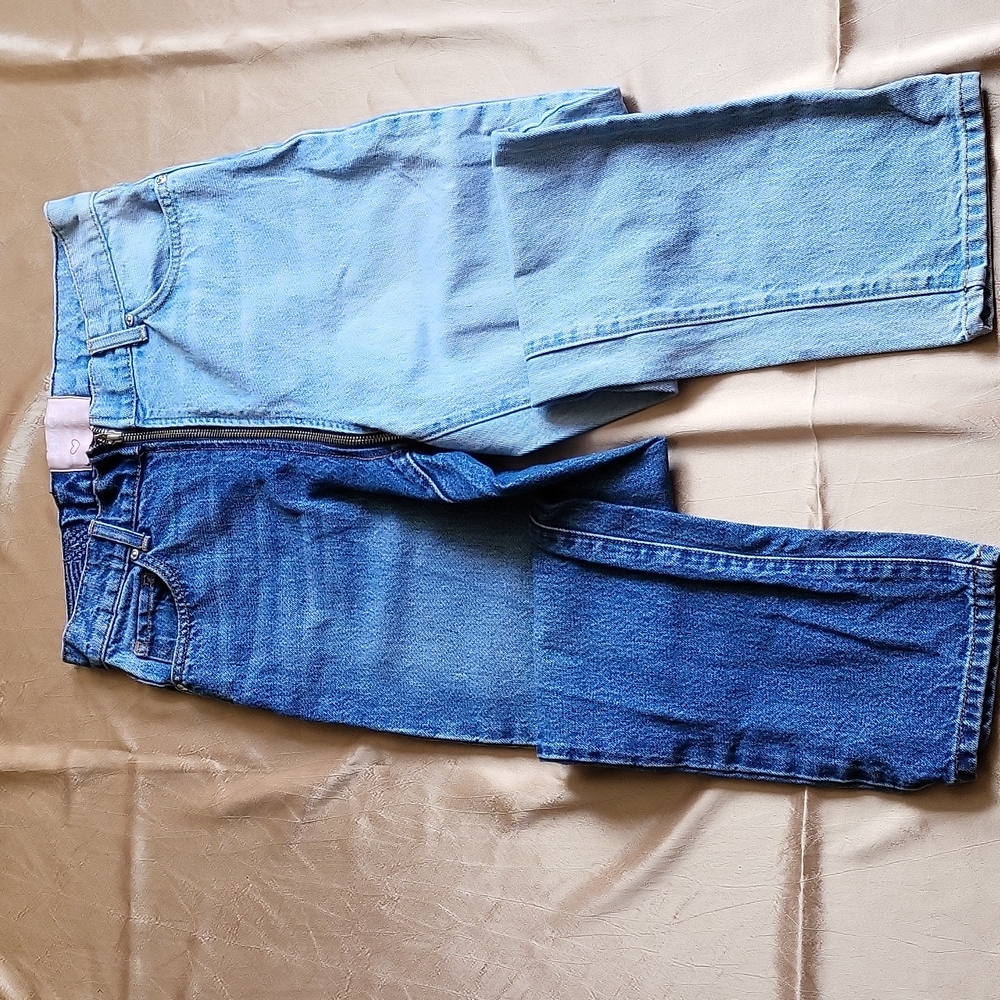 Revice women's EUC two tone high rise full zip around jeans size 29